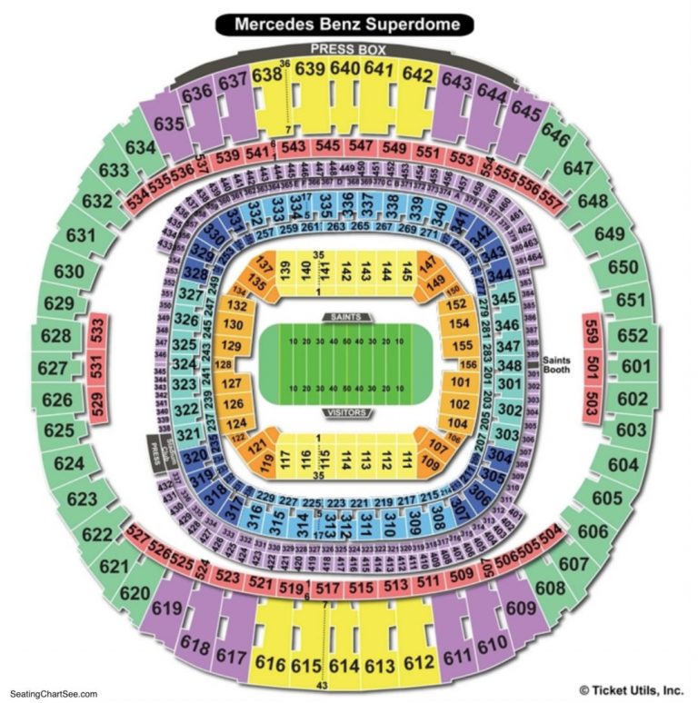 Caesars Superdome Seating Chart Caesars Superdome New Orleans